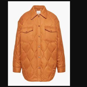 Aritzia Wilfred Free The Ganna Insulated Shirt Jacket  Rich Chestnut XS NWT